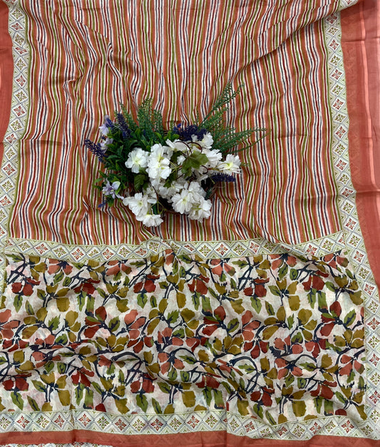 369A Cotton Rust Peach Suit Fabric / CKC Cotton Bazaar