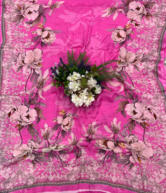 409A Chinon Pink Suit Fabric / CKC Phoolon Ka Ghar