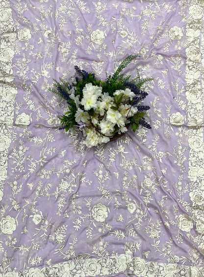 417A Crepe Lilac Suit Fabric/ CKC Partywear Collection