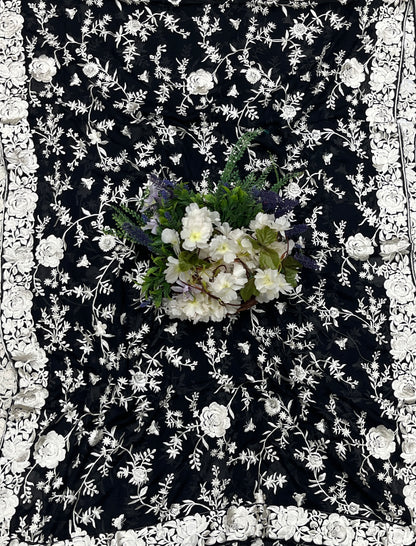 419A Crepe Black Suit Fabric/ CKC Partywear Collection