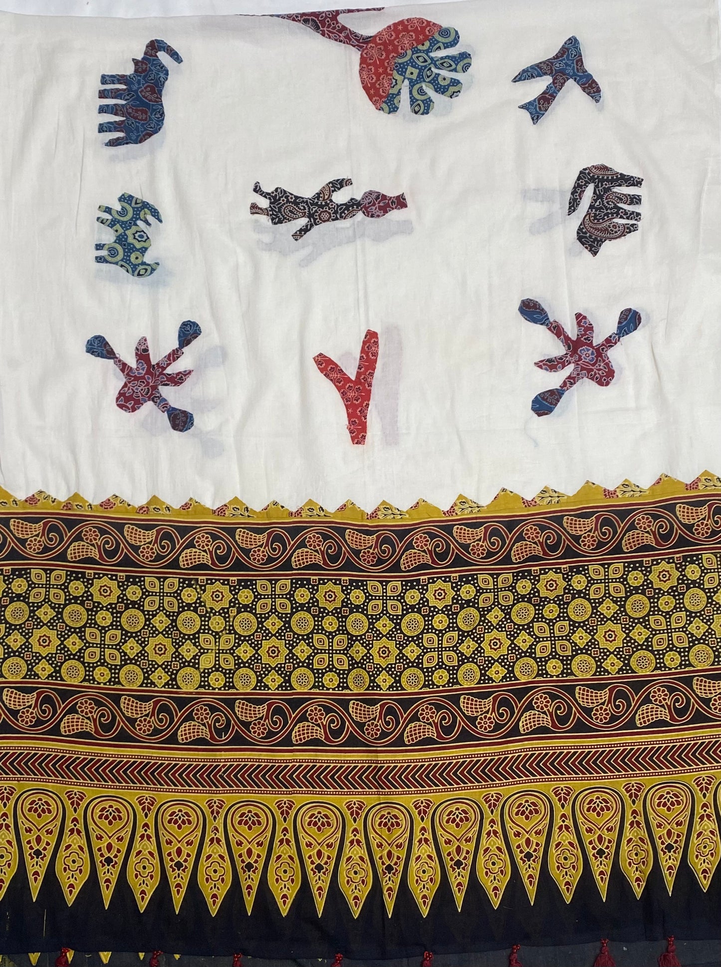 Jaipuri Cotton Mustard Suit Fabric / Jaipuri Suits