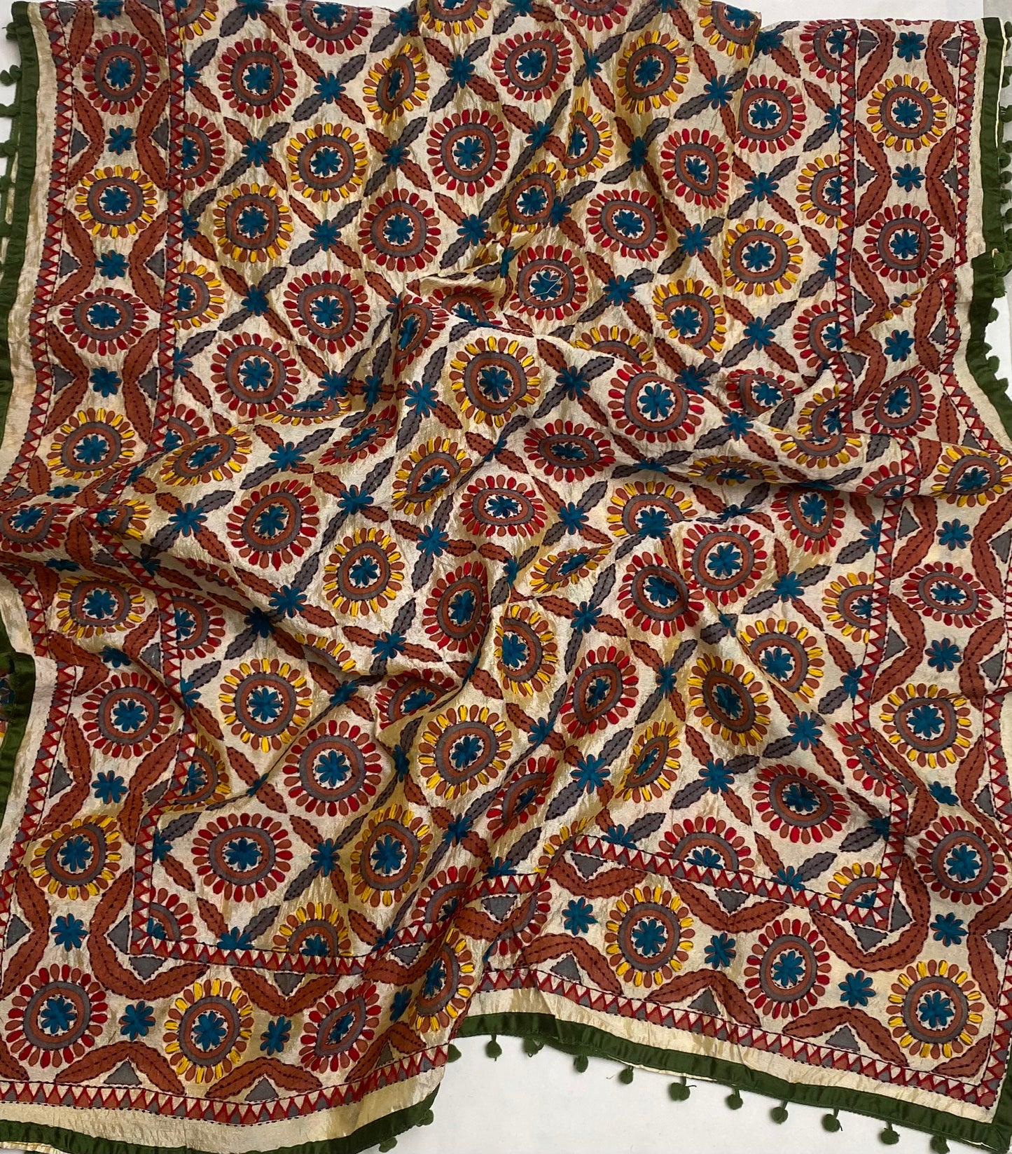 Cotton Green Suit Fabric / Jaipuri Suits
