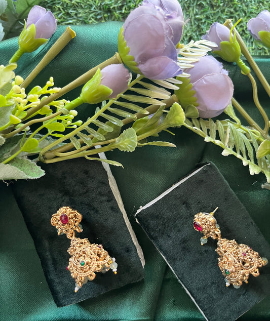Jhumka Golden Earing Set /CKC Jewels