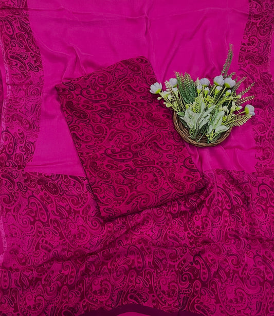 491A Crepe Hot Pink Suit Fabric / CKC Crepe Suits