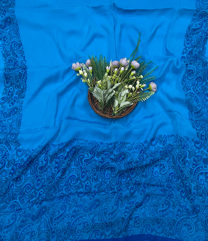 489A Crepe Blue Suit Fabric / CKC Crepe Suits