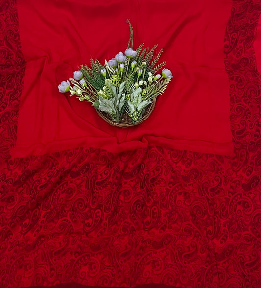 488A Crepe Red Suit Fabric / CKC Crepe Suits