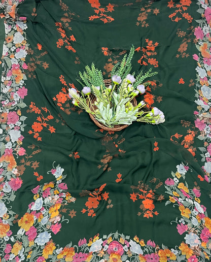600A Chiffon Green Suit Fabric / CKC Chiffon Suits