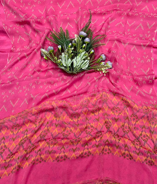 582A Chinon Pink Suit Fabric / CKC Phoolon Ka Ghar