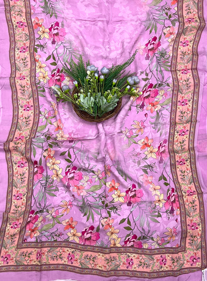 549A Crepe Lilac Suit Fabric / Crepe Suits