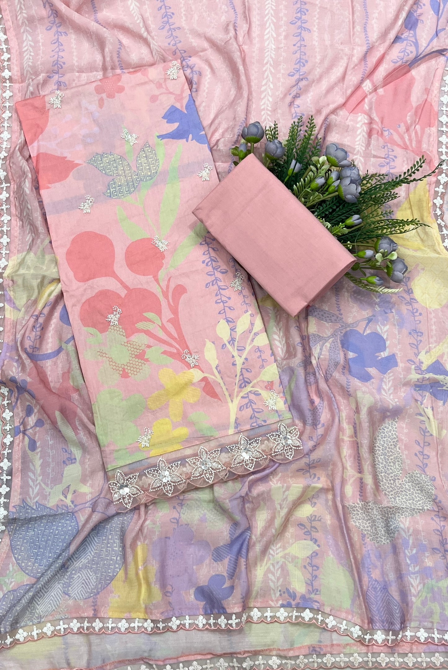 644A Cotton Dusty Peach Suit Fabric / CKC Cotton Bazaar