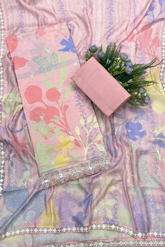 644A Cotton Dusty Peach Suit Fabric / CKC Cotton Bazaar