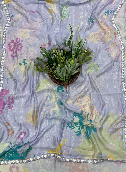 643A Cotton Lilac Suit Fabric / CKC Cotton Bazaar
