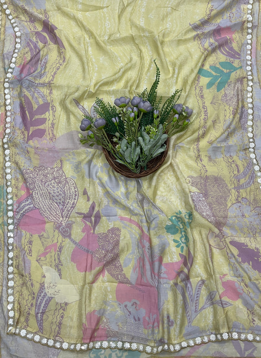 646A Cotton Lemon Suit Fabric / CKC Cotton Bazaar