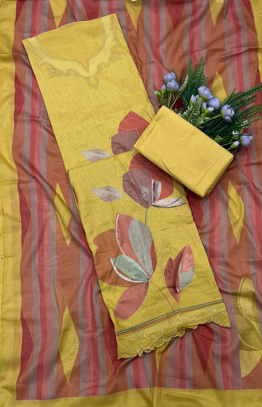 637A Cotton Yellow Suit Fabric / CKC Cotton Bazaar