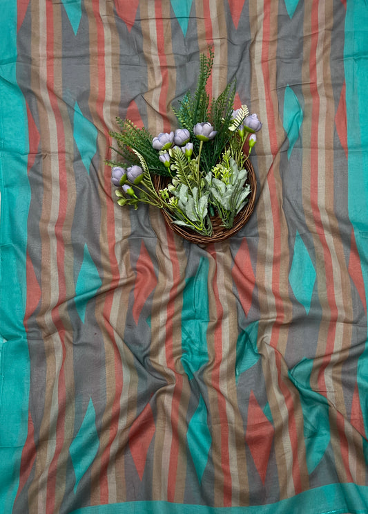 640A Cotton Sea Blue Suit Fabric / CKC Cotton Bazaar