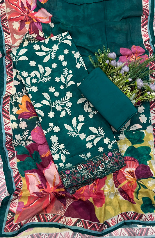 616A Muslin Dark Sea Green Suit Fabric / CKC Muslin Suits