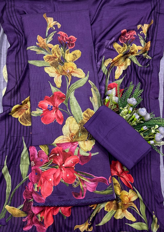 689A Muslin Purple Suit Fabric / CKC Muslin Suits