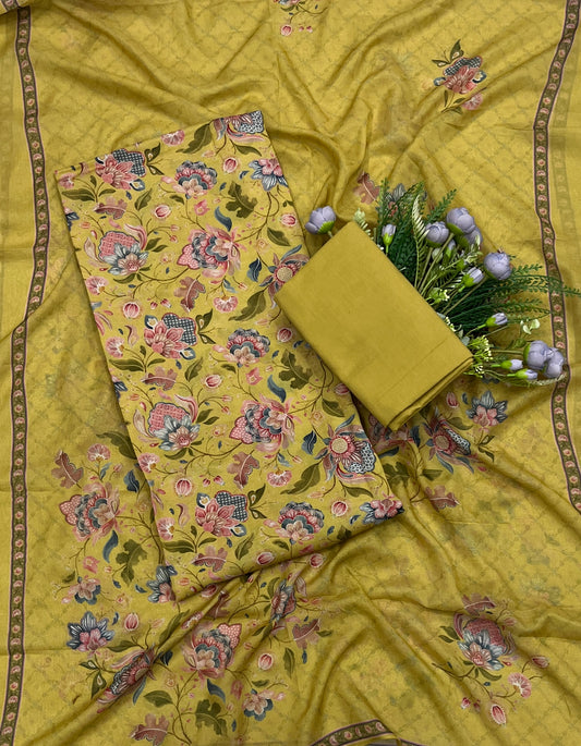670A Muslin Yellow Suit Fabric / CKC Muslin Suit