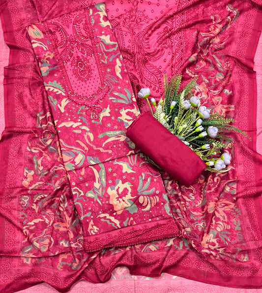 728A Cotton Magneta Suit Fabric / CKC Cotton Bazaar