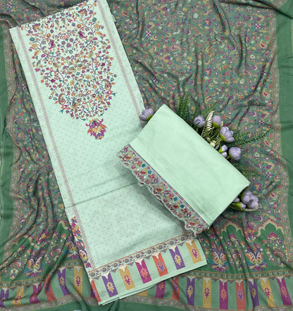 760A Cotton Sea Green Suit Fabric / CKC Cotton Bazaar