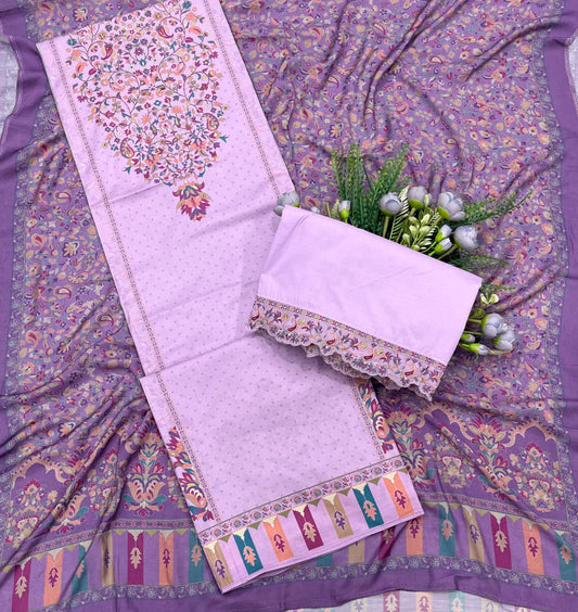 757A Cotton Lilac Suit Fabric / CKC Cotton Bazaar