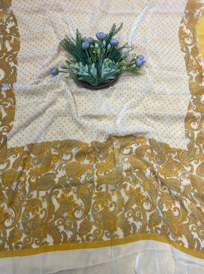 762A Crepe Yellow Suit Fabric / CKC Crepe Suits