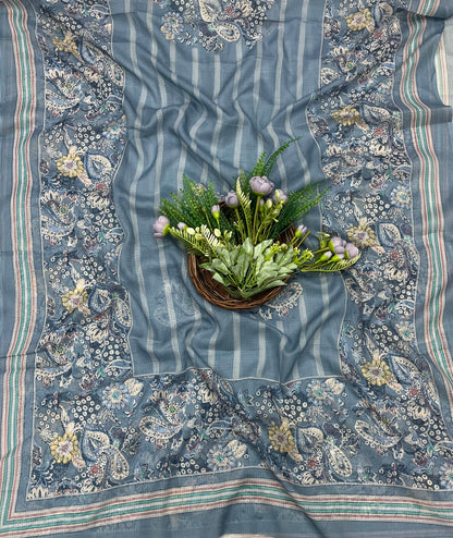 801A Cotton Grey Suit Fabric / CKC Cotton Bazaar