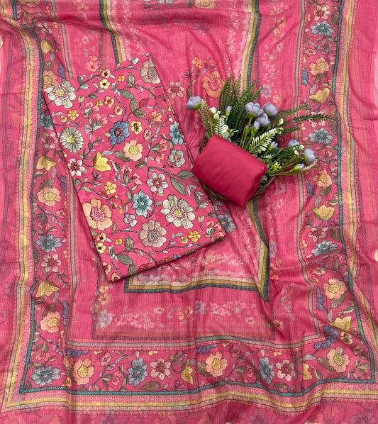 797A Cotton Carrot Red Suit Fabric / CKC Cotton Bazaar