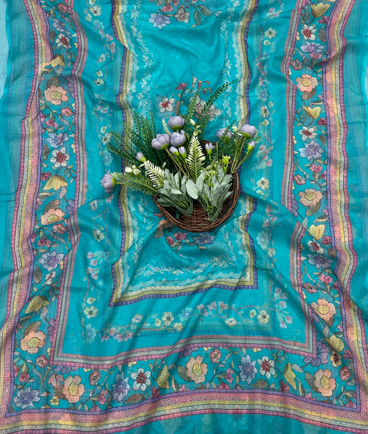 796A Cotton Sea Blue Suit Fabric / CKC Cotton Bazaar