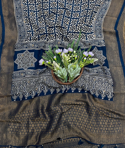 878A Dola Silk Blue Suit Fabric/ CKC Partywear Collection