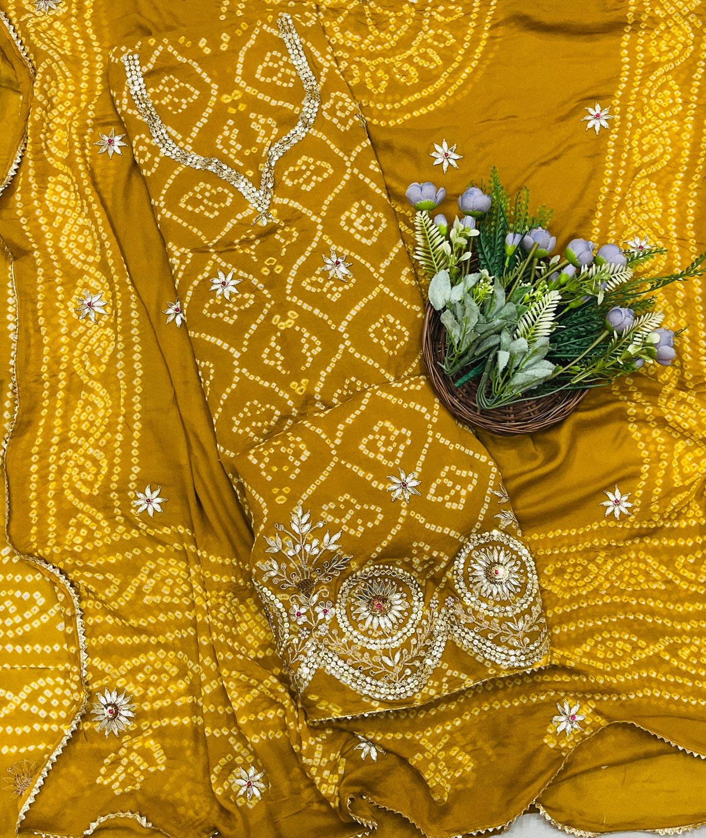 782A Pure Chinon Musturd Suit Fabric / CKC Jaipuri Suits