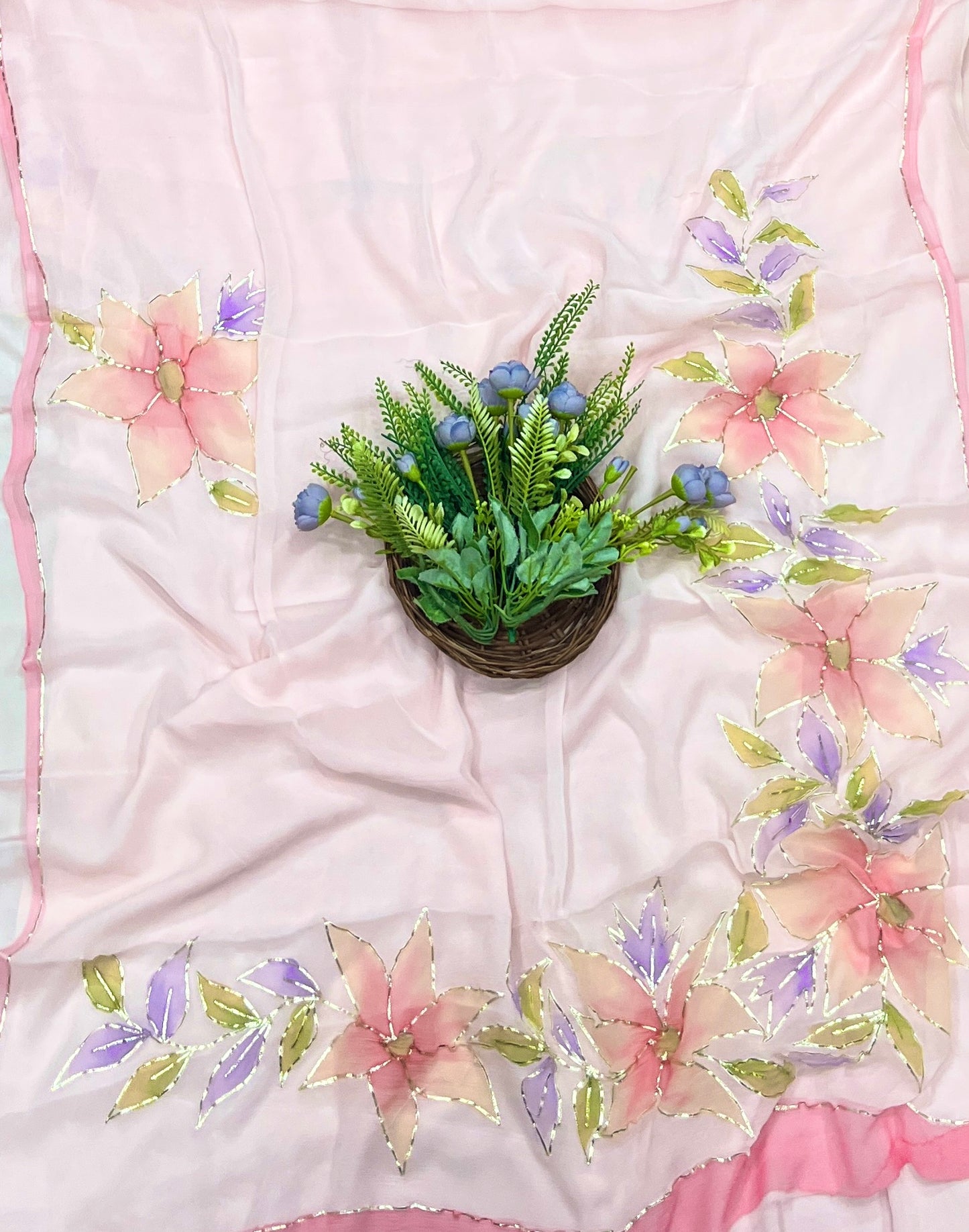 853A Crepe Peach Suit Fabric/ CKC Partywear Collection