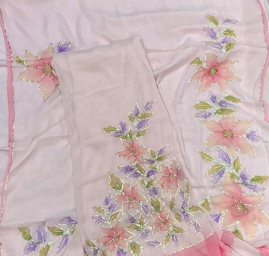 Chiffon Peach Suit Fabric/ CKC Partywear Collection