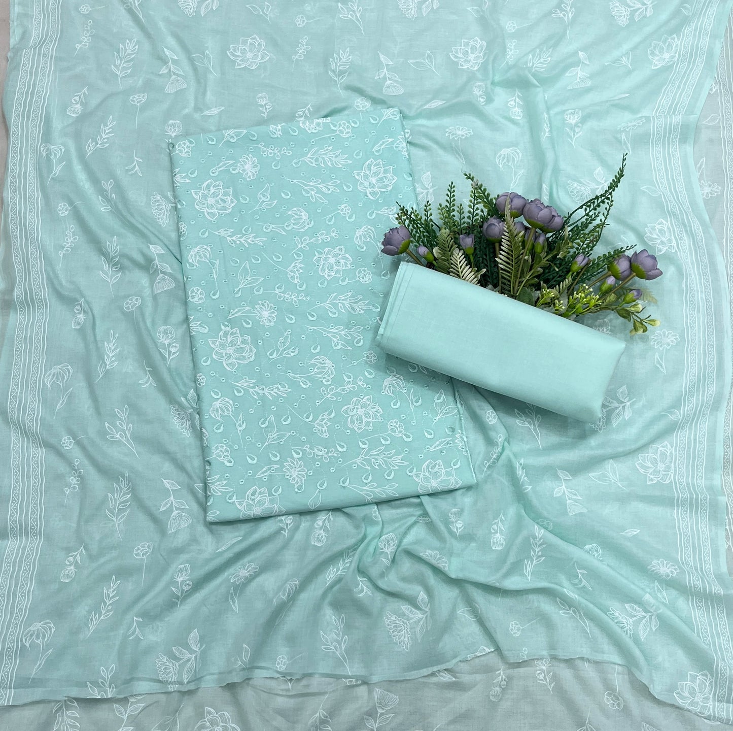 953A Cotton Light Sea Green Suit Fabric / CKC Cotton Bazaar