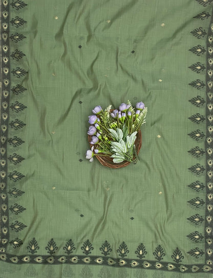 Jamdani Green Suit Fabric / CKC Jamdani Suits