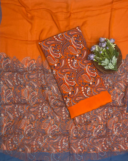 क्रेप स्किन विद ब्लैक सूट फ़ैब्रिक/ समर मार्केट कलेक्शन