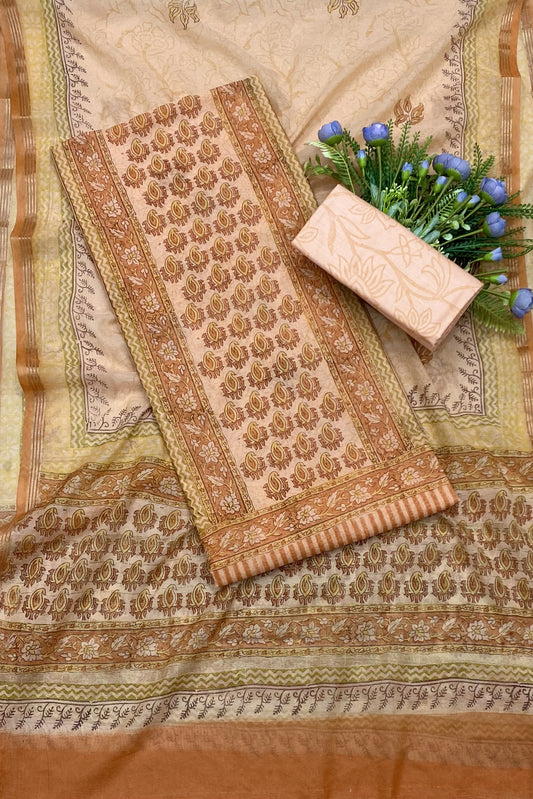 350B Cotton Orange suit Fabric / CKC Cotton Bazaar