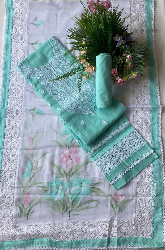 Kotta Doria Sea Green Suit Fabric / New Product Sale