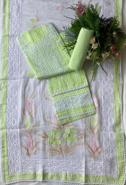 Kotta Doria Light Green Suit Fabric / New Product Sale