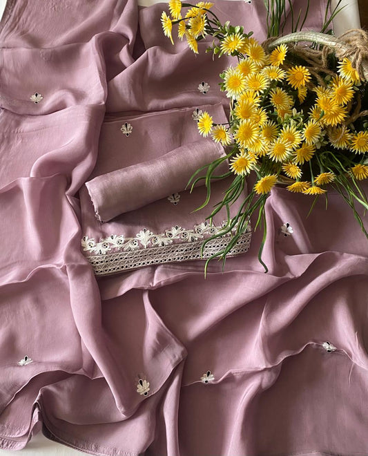Organza Dusty Lilac Suit Fabric / Summer Bazaar PT 6