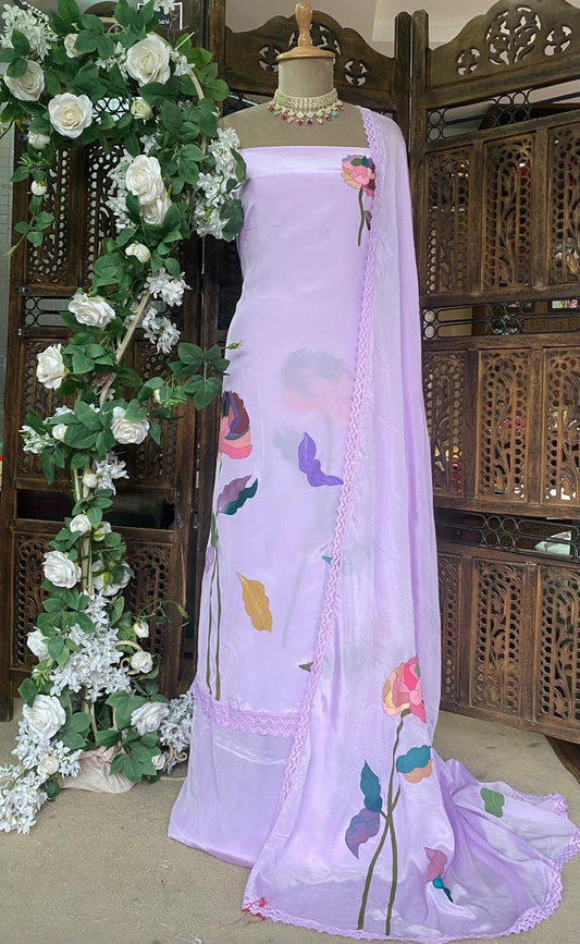 Crepe Lilac Suit Collection / Hand Painted Suits Collection
