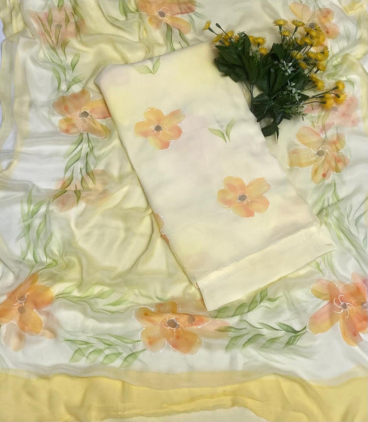 Georgette Yellow Suit Fabric / Easy Breezy PT-3