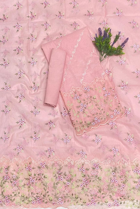 Mal Cotton Dusty Peach Suit Fabric / Cotton Bazaar