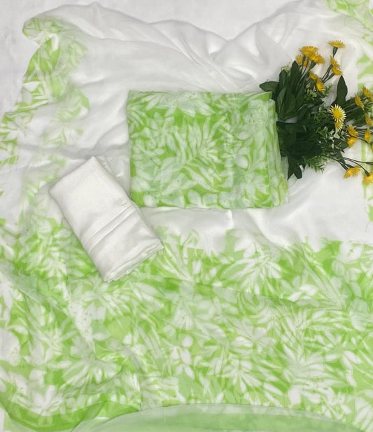 Chiffon Green Suit Fabric / CKC Chiffon Suits