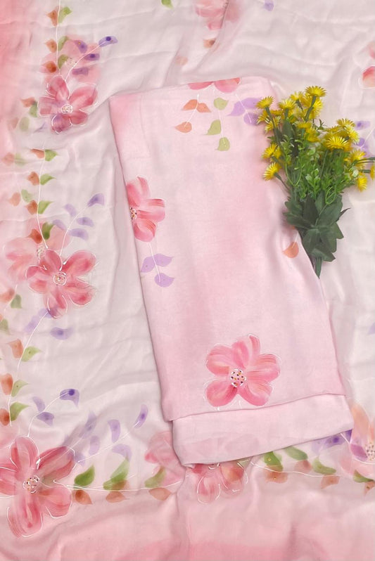 Muslin Peach Suit Fabric / Muslin Suits