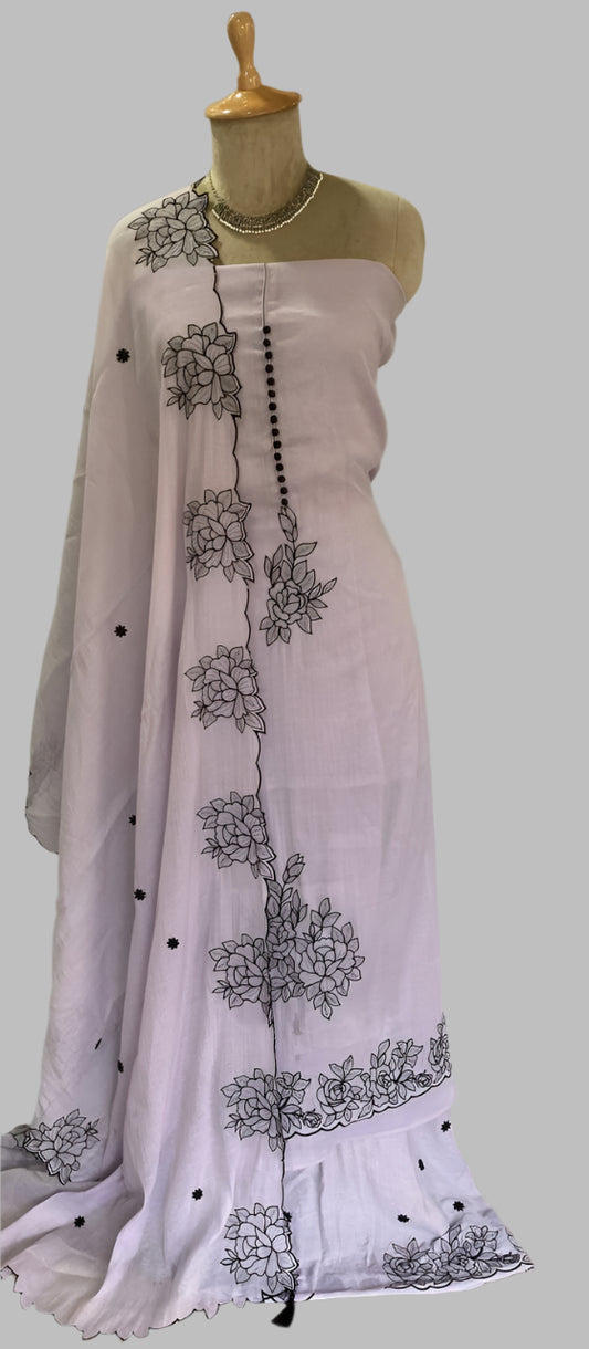 Mal Cotton Lilac Suit Fabric / Summer Elegance
