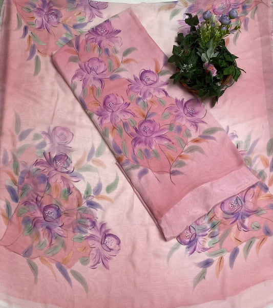 जॉर्जेट सी ग्रीन सूट फ़ैब्रिक / ईज़ी ब्रीज़ी PT-3