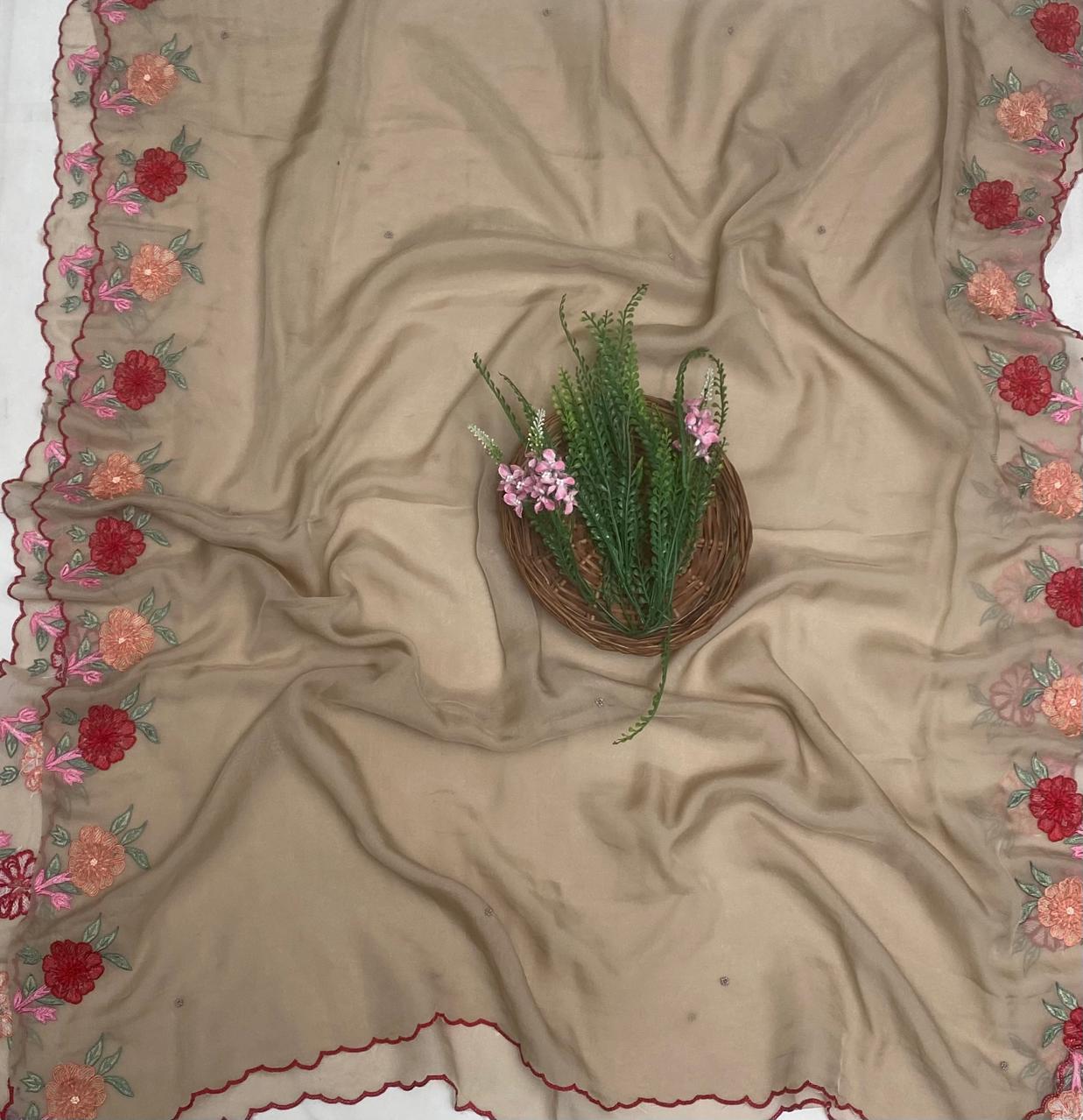 Organza Mouse Suit Fabric/ Karwachauth Collection