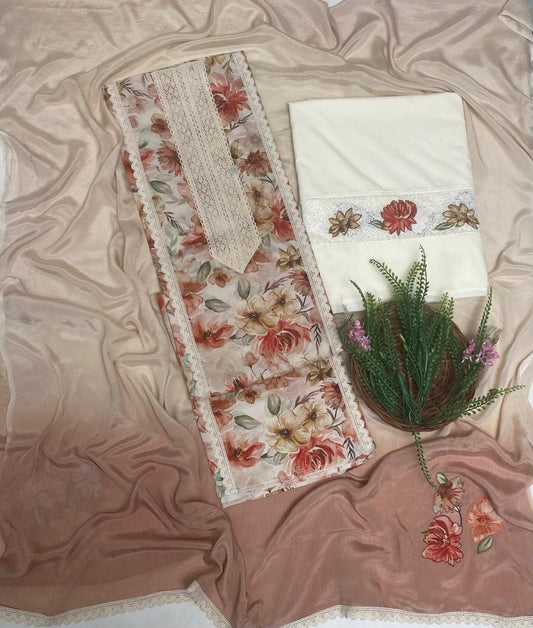 Cotton Muslin Skin Suit Fabric / Magic Of Resham 2025