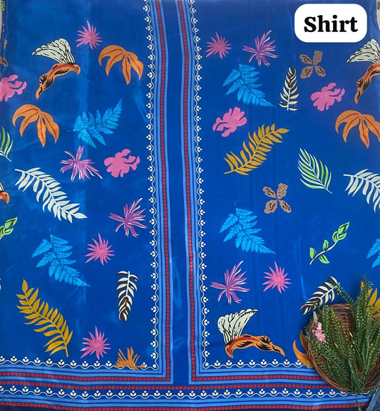 Crepe Blue Co-Ord Set Fabric / Co-Ord Set Collection